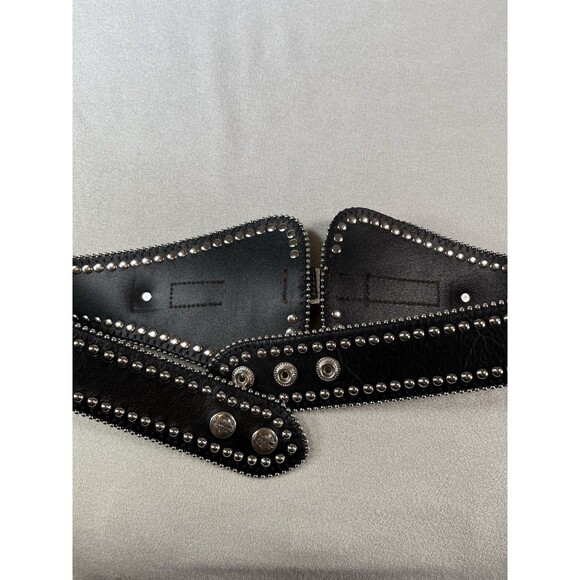 Harley Davidson Western Belt Black Leather Silver Conchos Studded Cowgirl Rodeo main image 4